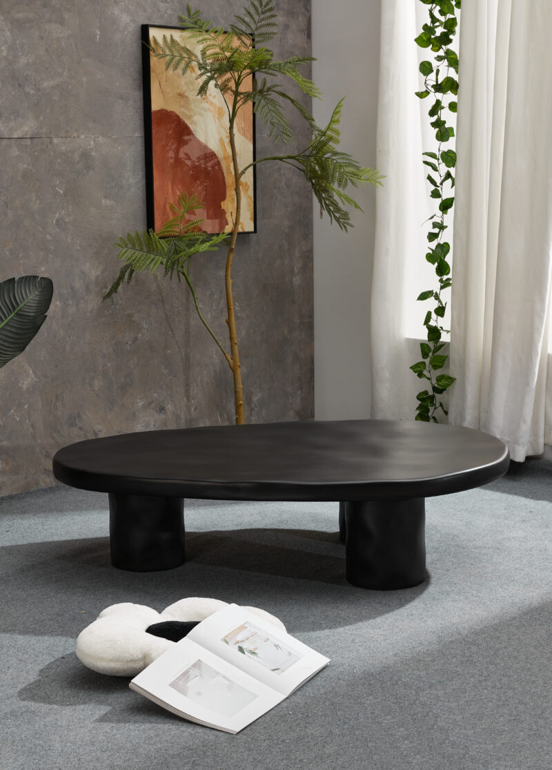 Furniture Black Magnesium Oxide Coffee Table 2122