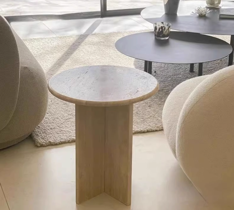 Light Luxury Marble Round Side Table