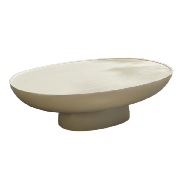 Ellipse White Magnesium Oxide Coffee Table 2120-A