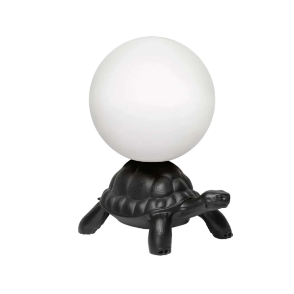 Modern Tortoise Resin Table Lamp Ornament Black