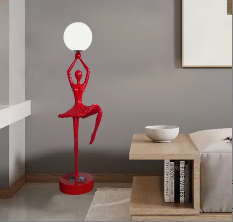 Retro Resin Ballet Girl Floor Lamp