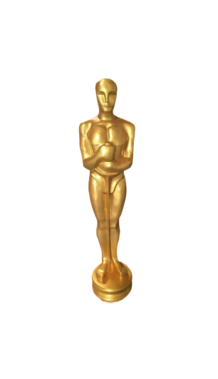 Fiberglass Marble Base Champagne Gold Oscar Ornament