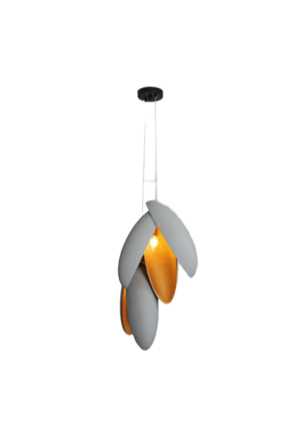 Creative Decoration Resin Leaf Pendant Lamp