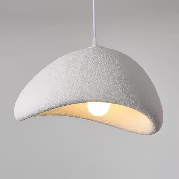 Modern Minimalist Fiberglass Decorate Elliptical Pendant Lamp