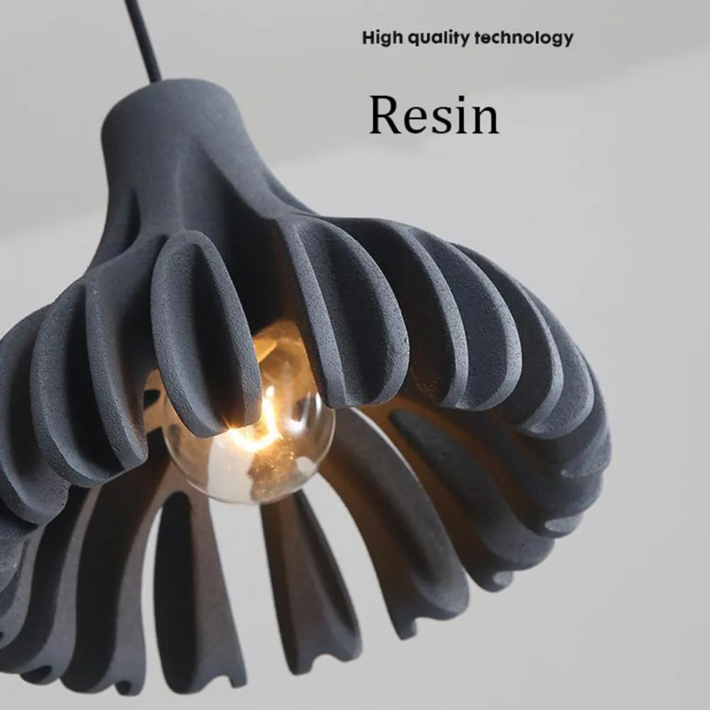 Dopamine Colored Creative Coral Resin Pendant Lamp