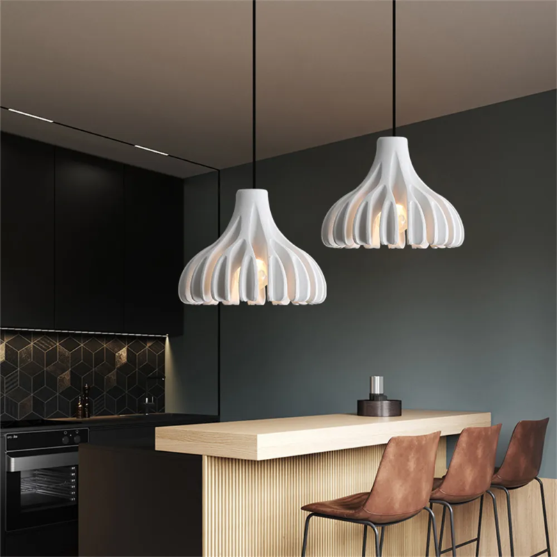 Dopamine Colored Creative Coral Resin Pendant Lamp