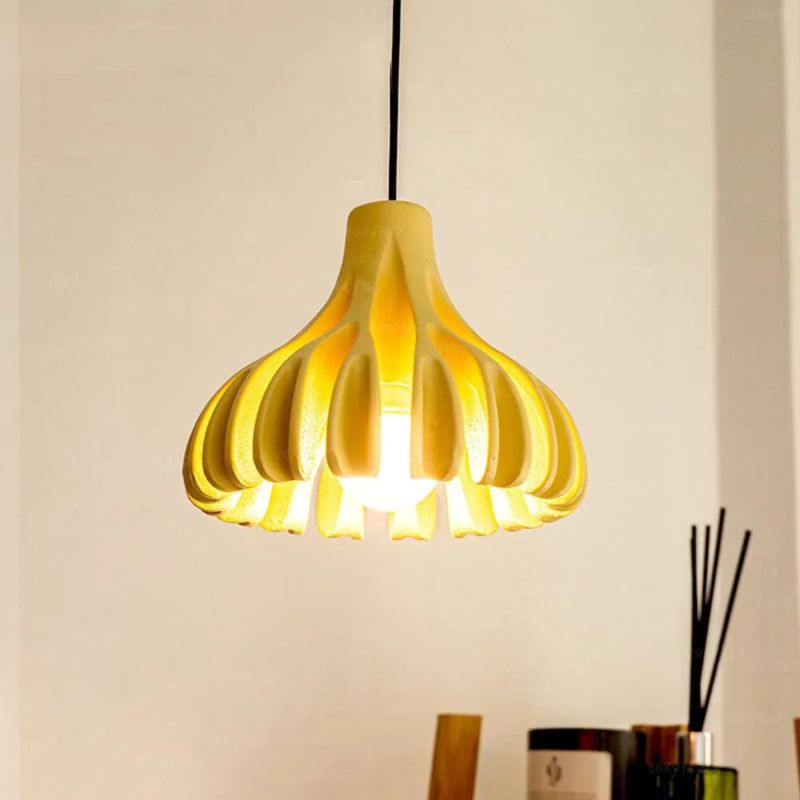 Dopamine Colored Creative Coral Resin Pendant Lamp