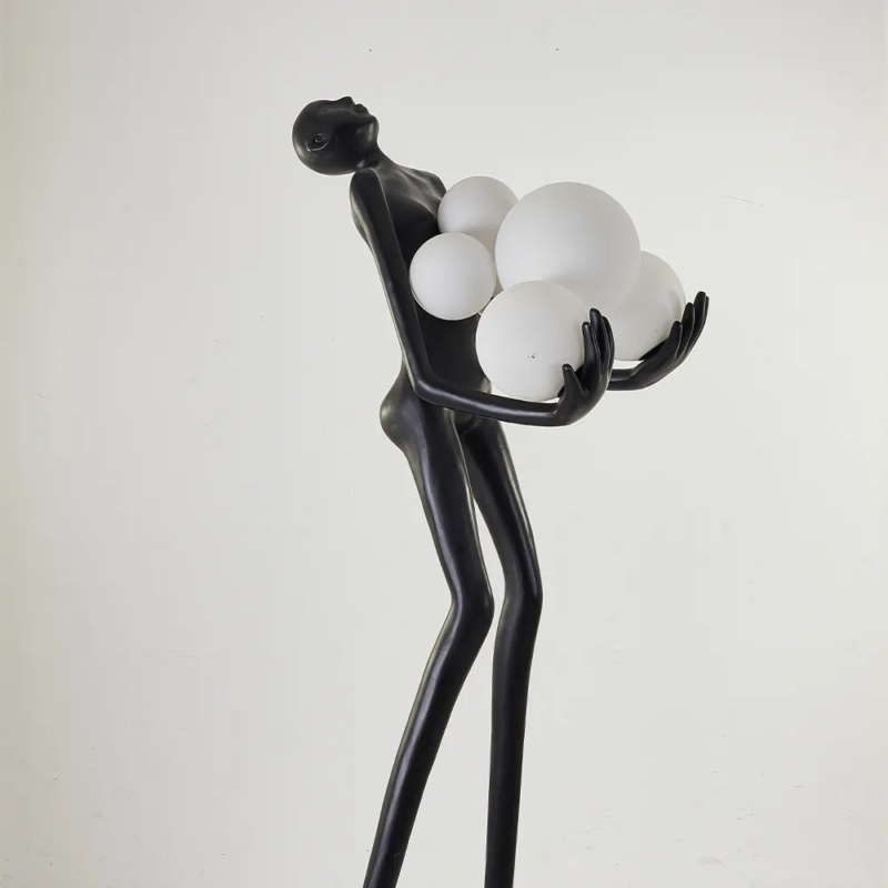 Modern Minimalist Decorative Fiberglass Ball Carrying Women's Floor Lamp E27