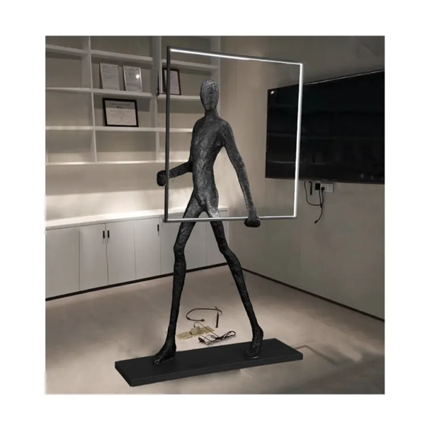 Modern Decorative Fiberglass Handheld Box LED Floor Lamp