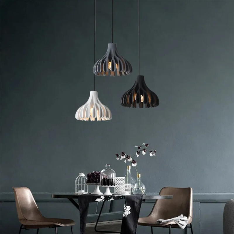Dopamine Colored Creative Coral Resin Pendant Lamp