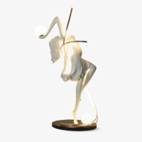 Goddess Statue Fiberglass Dancing Beauty Floor Lamp
