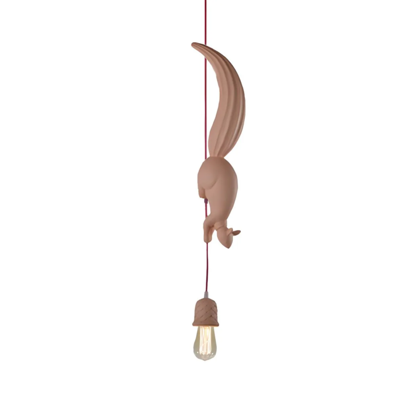 Creative Squirrel Resin Ceiling Pendant Lamp White