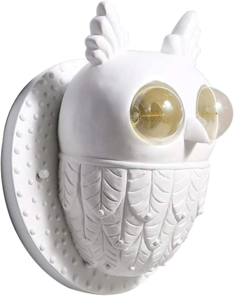 Creative LED Wall Sconce Resin Owl Wall Lamp Room Decor