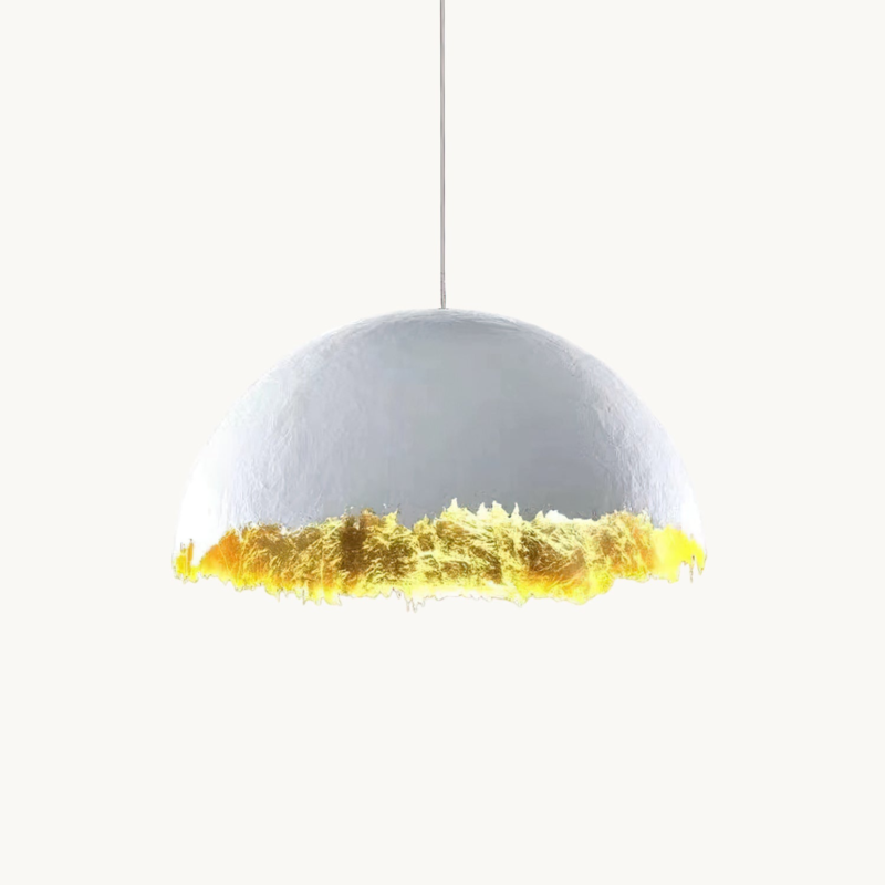 Fiberglass Fiber Edge Semi-circular Pendant Lamp