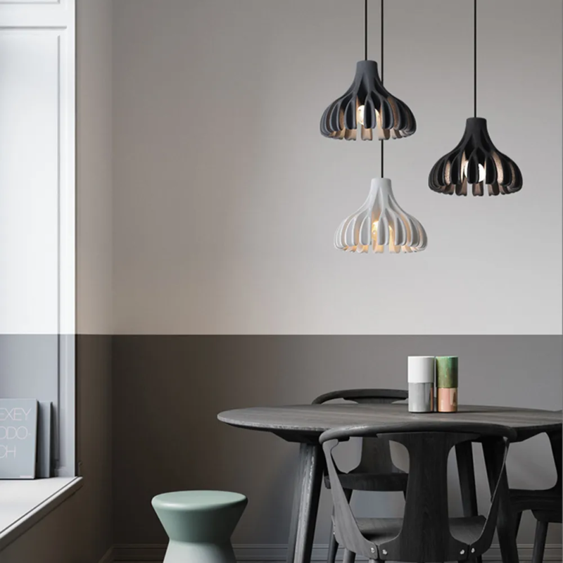 Dopamine Colored Creative Coral Resin Pendant Lamp