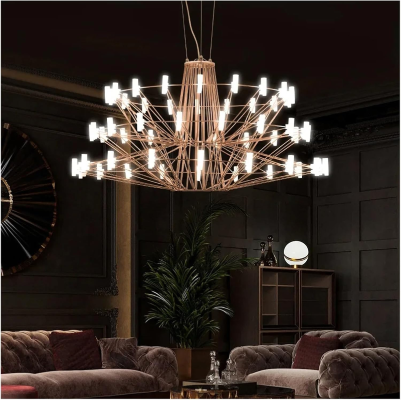 High-end Decor Luxury Lights Stainless Steel Pagoda Pendant Lamp