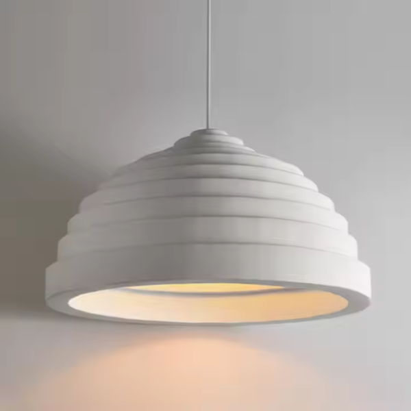 Modern Luxury Terraced Lantern Fiberglass Fiber Pendant Lamp