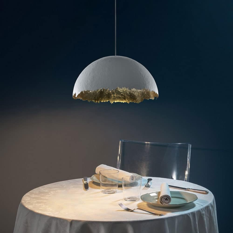 Fiberglass Fiber Edge Semi-circular Pendant Lamp