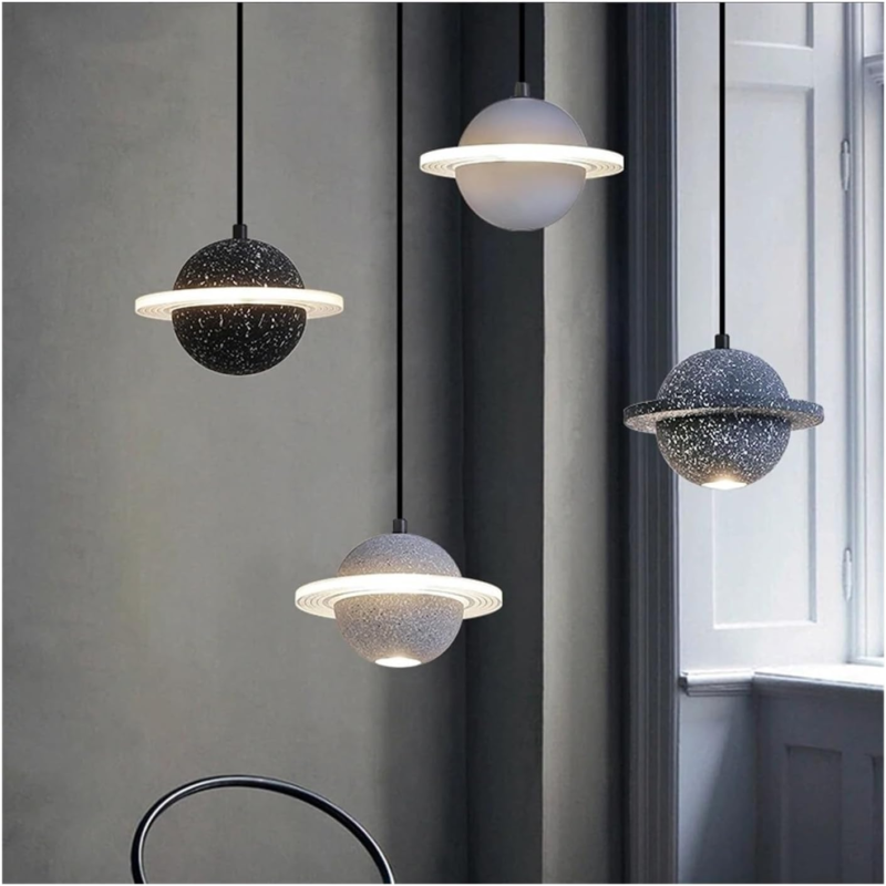 Environmentally Friendly Resin Acrylic Space Stone Pendant Lamp