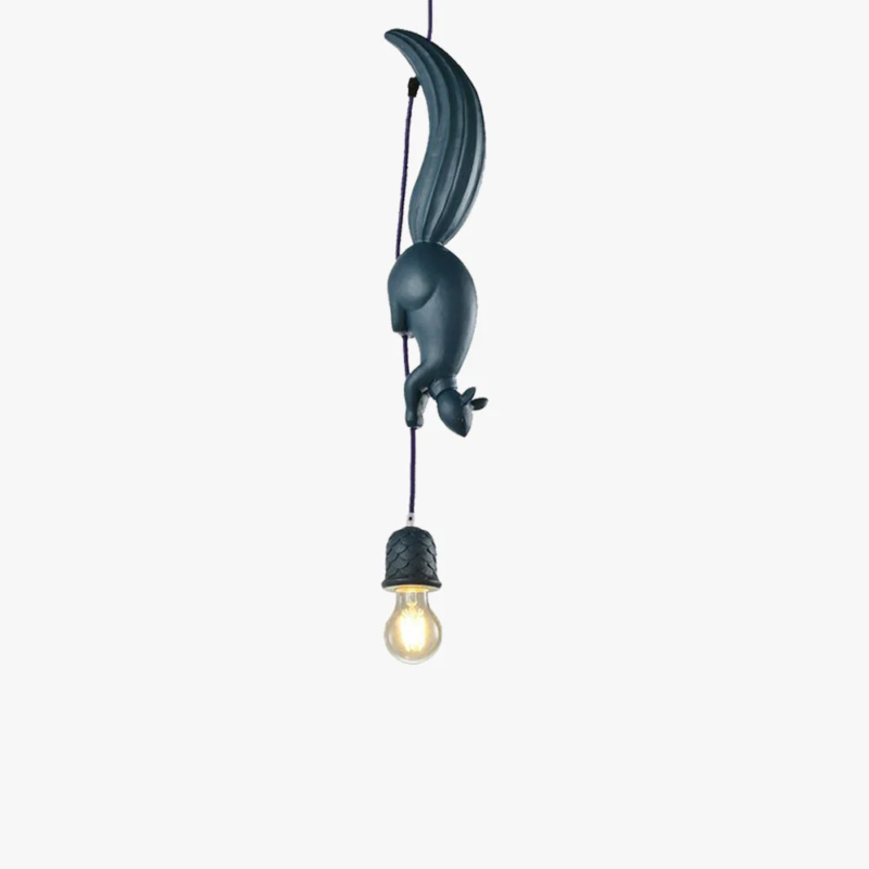 Creative Squirrel Resin Ceiling Pendant Lamp White