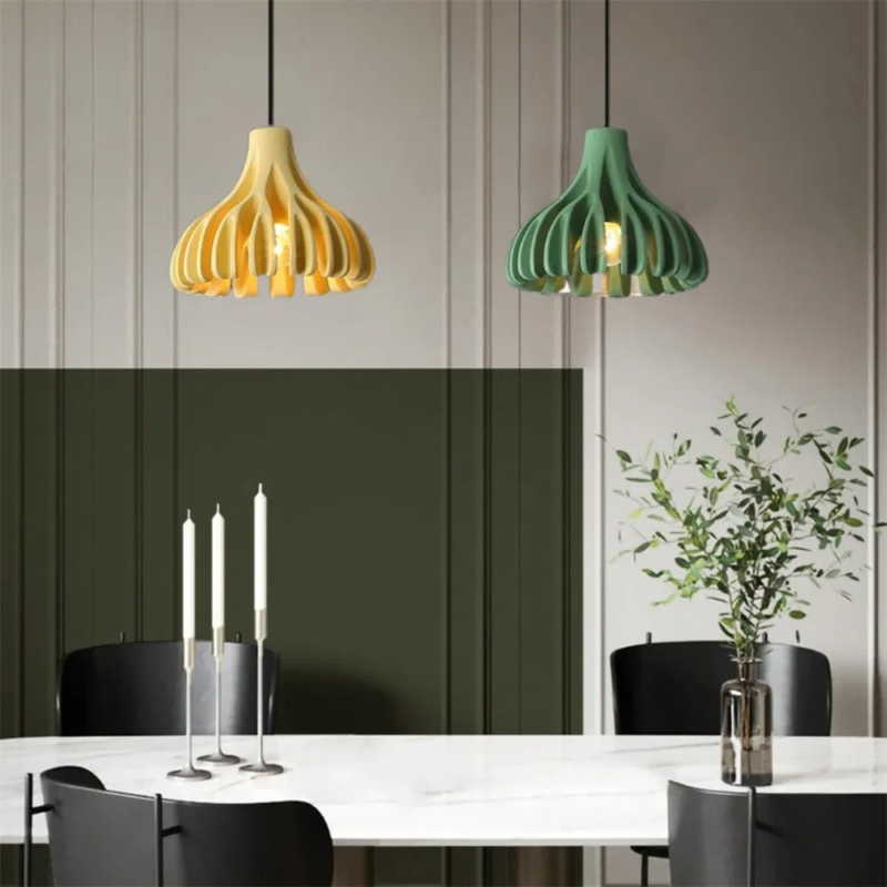 Dopamine Colored Creative Coral Resin Pendant Lamp