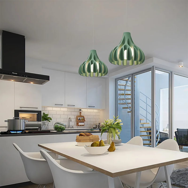 Dopamine Colored Creative Coral Resin Pendant Lamp