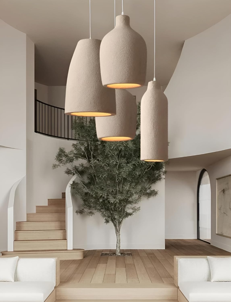 Nordic Minimalist Wabi Sabi Light Resin Pendant Lamp