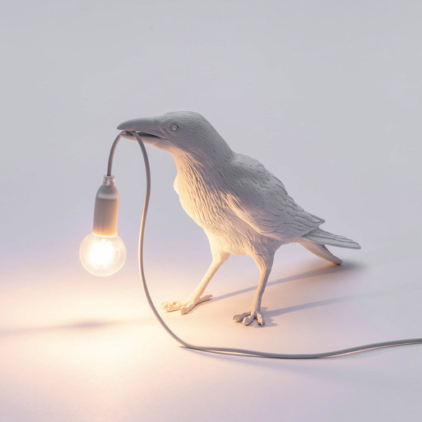 Art Deco Bird Light Resin 1-Light Table Lamp