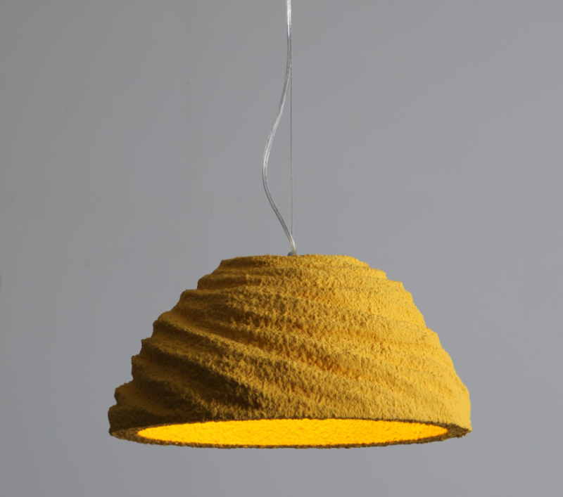 Wabi Sabi Fiberglass Fiber Wave Cover Pendant Lamp