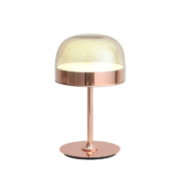 Rose Gold Glass Aluminium LED Equatore Table Large Table Lamp E27 H60cm