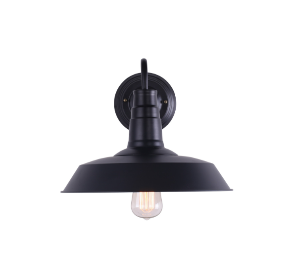 Modern Minimalist Edison Light Bulb E27 Black Wall Lamp Φ:25cm