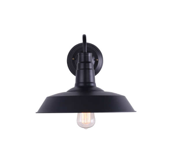 Modern Minimalist Edison Light Bulb E27 Black Wall Lamp Φ:25cm