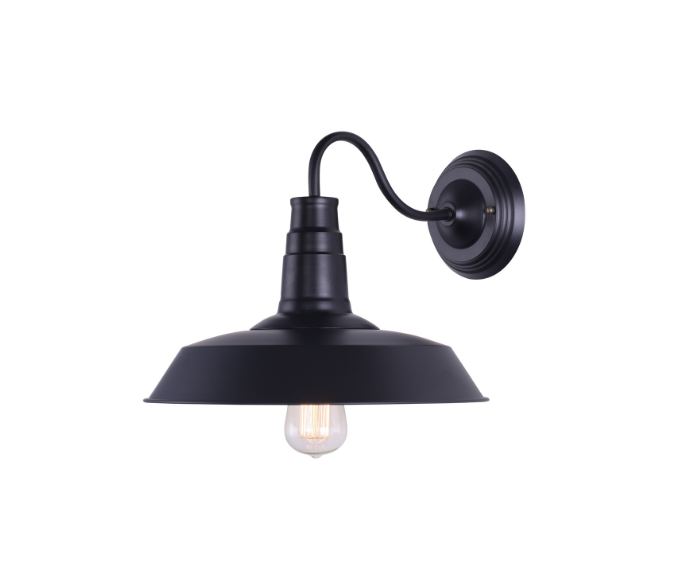 Modern Minimalist Edison Light Bulb E27 Black Wall Lamp Φ:25cm