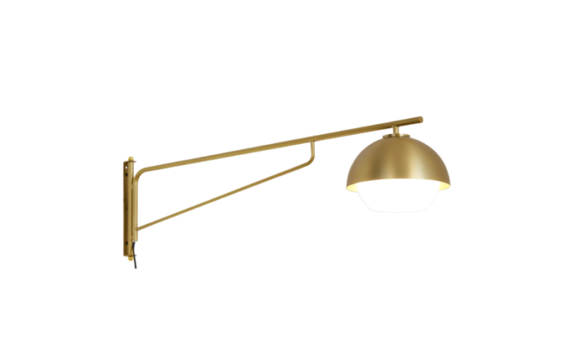 Black Brass Carbon steel Glass Turning Arm Wall Lamp E27