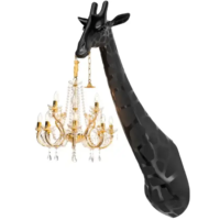 Art Decoration Fiberglass Large Giraffe Wall Lamp
