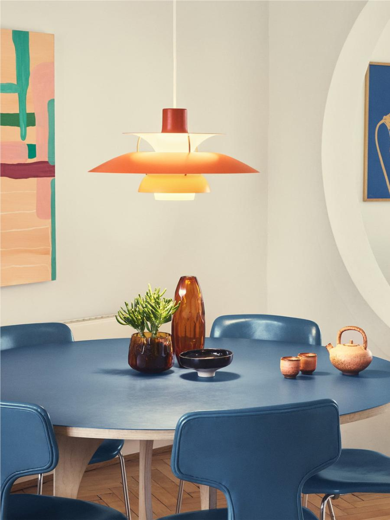 Danish Louis Poulsen Design Color Umbrella Pendant Lights Multilayer Metal Iron Pendant Lamp