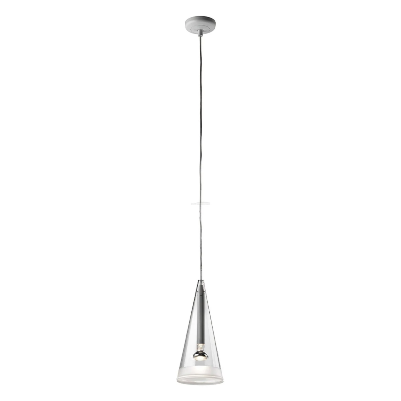 Minimalist Flos Glass Carbon Steel Pendant Lamp H200cm