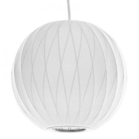 Bubble Lamp Crisscross Ball Cocoon Resin White Pendant Lamp