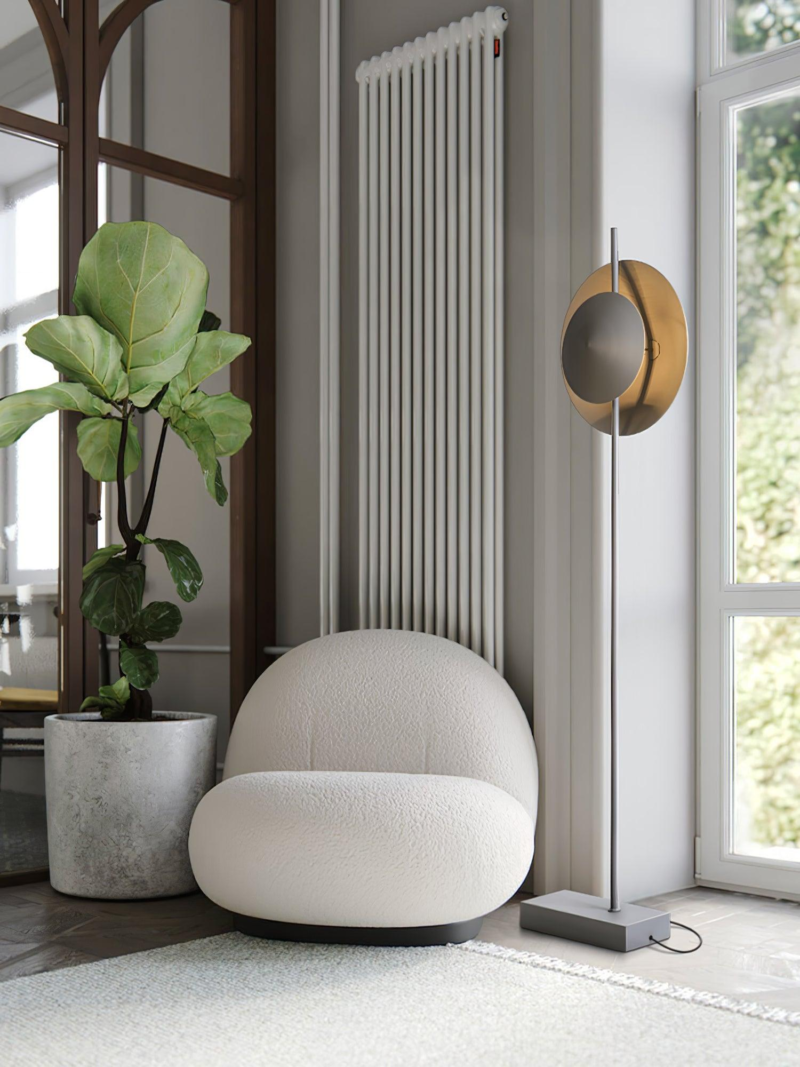 Retro Carbon steel Aluminum LED E27 Oxydized Aluminum Floor Lamp