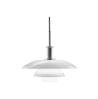 Modern Minimalist 29cm E14 1*60W White Glass Chrome Plated IRON Pendant Lamp Louis Poulsen