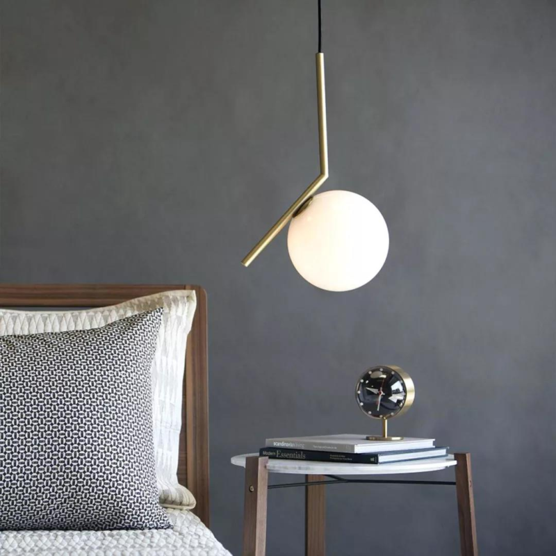 Creative Minimalist Flos White Globe hanglamp Glass Carbon Steel Pendant Lamp