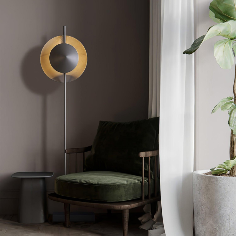 Retro Carbon steel Aluminum LED E27 Oxydized Aluminum Floor Lamp