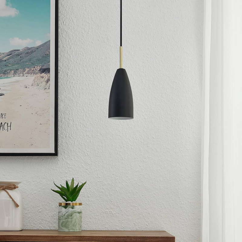 Greta M. Grossman Copper Carbon Steel Black Pendant lamp E27