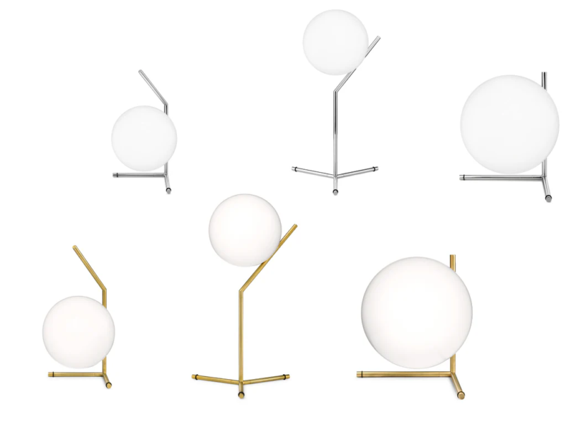Minimalist Desk Light Flos Glass Carbon Steel Table Lamp