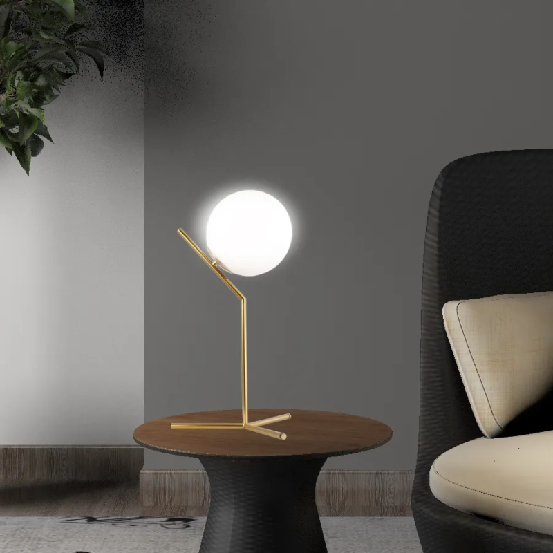 Nordic Simple Flos E27 Gold / Silve Glass Carbon Steel Table Lamp