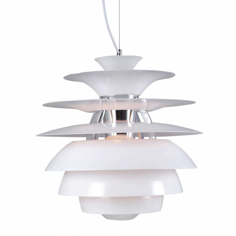 Louis Poulsen Aluminium High lustre White Pendant Lamp E27