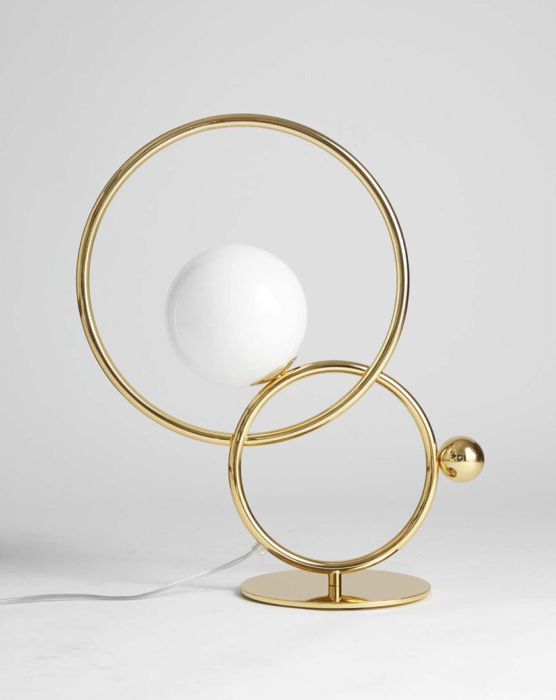 Modern Minimalist Carbon steel Glass Table Lamp G9