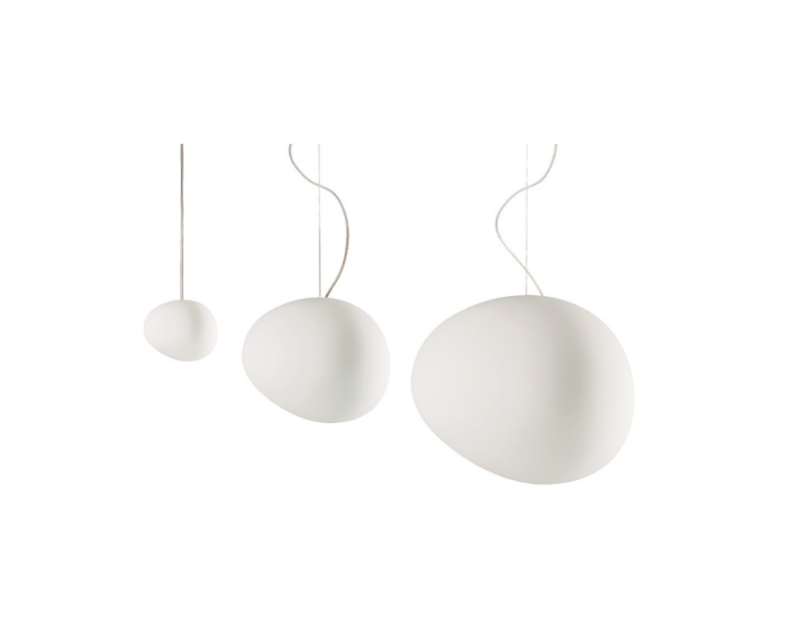 Modern Minimalist Foscarini Glass Carbon Steel Cream Pendant Lamp G9/E27