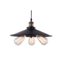Restoration Hardware 3-lights Matt black Aluminum Carbon Steel Pendant Lamp Φ:36 H:18cm