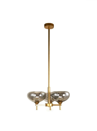 Modern n/a Glass Carbon Steel Smoke Grey Pendant Lamp